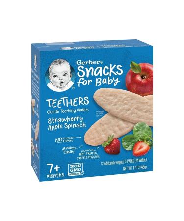 Gerber Teethers Strawberry Apple Spinach Teether Wafer 48 Gr.