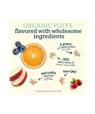 Gerber Organic Puffs Orange Cranberry Snack 42 Gr. - Buy Online on GoSupps.com