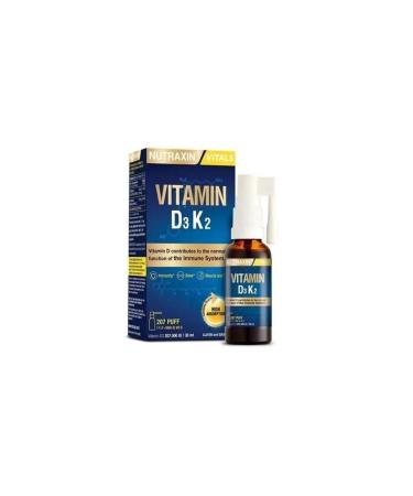 Nutraxin Vitamin D3K2 Spray D3 1000 IU K2 25 Mcg 30 ML SKT2026 2 PCS - Buy Online on GoSupps.com