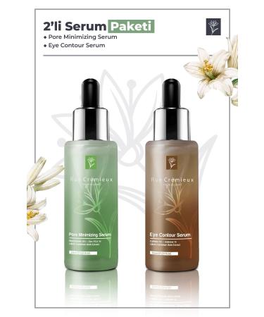Rue Cremieux Serum Duo Pack - 30ml Pore Tightener and 30ml Anti-Puffiness and Dark Circle Serum