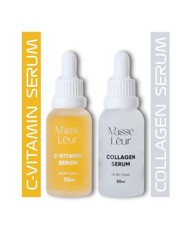 Masse Leur Anti-Wrinkle Botox Effective Collagen Serum and Brightening C-Vitamin Serum 2-Pack Care Set