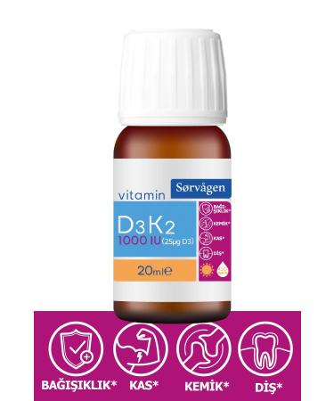 Sorvagen D3k2 Drops (1000 IU) 20 ml (GERMANY ORIGIN VITAMIN D3) - Buy Online on GoSupps.com