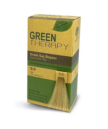 Green Therapy Cream Hair Dye Argan Oil No: 9.0 Yellow natural1109