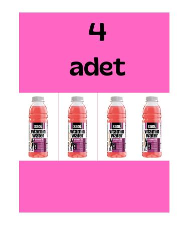 Saol 4 PIECES SAOL WATER WOMEN FIT 500 ML WATER WITH VITAMINS AND MINERALS