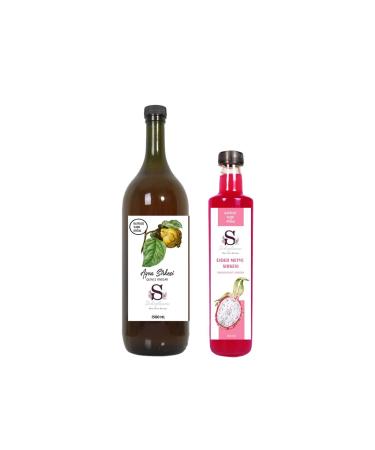 Suheylaana Natural Artichoke Vinegar 1500 Ml - Natural Dragon Fruit Vinegar 500 Ml