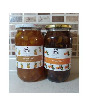 S heylaana Natural Additive-Free Pineapple and Orange Jam 1250 Gr.