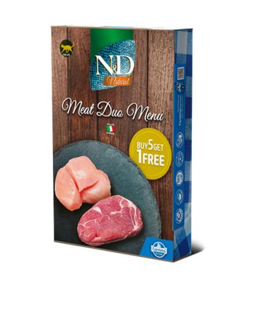 N & D Meat Duo Menu Lamb and Chicken Adult Cat Canned Wet Food 6 X 70 gr