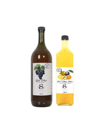 S heylaana Natural Black Grape Vinegar 1500 ml and Natural Vitamin C Vinegar 1000 ml