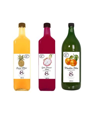 Suheylaana Natural Pineapple and Dragon Fruit 1000 Ml and Tangerine Vinegar 2000 Ml