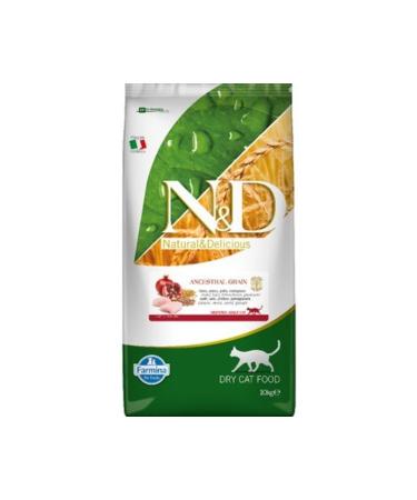 N & D Chicken Wheat Oatmeal Pomegranate Adult Cat Food 10 Kg