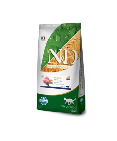 N & D A.grain Low Grain Lamb and Blueberry Sterilized Adult Cat Dry Food 10 Kg - Buy Online on GoSupps.com
