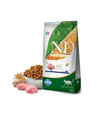 N & D A.grain Low Grain Lamb and Blueberry Sterilized Adult Cat Dry Food 10 Kg