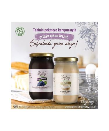 Organic Windy Valley Organic Grape Molasses & Organic Tahini Ecocert Certified No Added Sugar (Grape Molasses 460g) - Buy Online on GoSupps.com