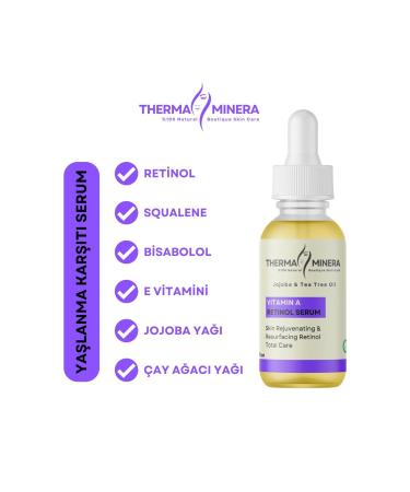 ThermaMinera Vitamin A Retinol Serum Anti-Aging and Anti-Wrinkle Repairing Night Serum - Buy Online on GoSupps.com