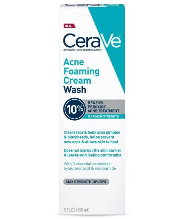 CeraVe Anti-Acne Foaming Cream Wash 150ML - Buy Online on GoSupps.com