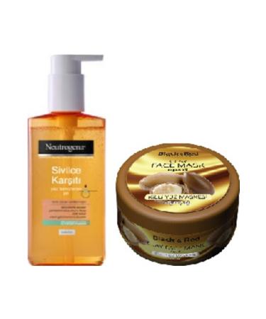 Neutrogena Anti-Acne Face Cleansing Gel 200 Ml and Argan Oil Clay Face Mask 400 Gr
