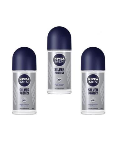 NIVEA Men Roll-on Silver Protect 50 ml x 3 Pieces