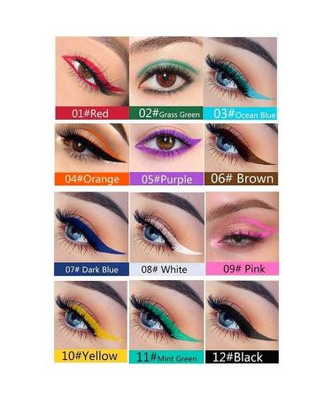 aks cosmetics Miss 12 Color Eyeliner & Pen 12 Color Eyeliner