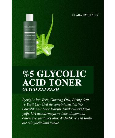 Clara Hygienics Renewing Revitalizing Pore Tightening Anti-Acne and Anti-Blemish 5% Glycolic Acid Toner 200ml - Buy Online on GoSupps.com