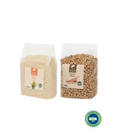 Organic Gourmet Organic Rice 1000gr - Chickpeas 1000gr