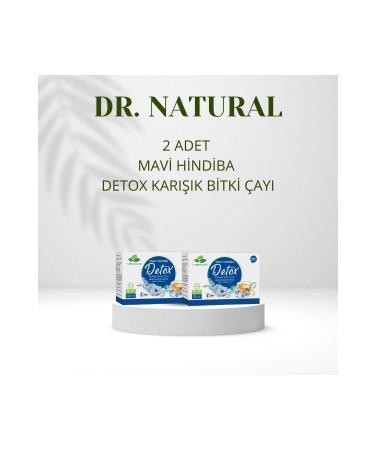 DRNATURAL Blue Chicory Detox Mixed Herbal Tea 30 Sachets Blue Chicory Detox Powder (2 BOXES)