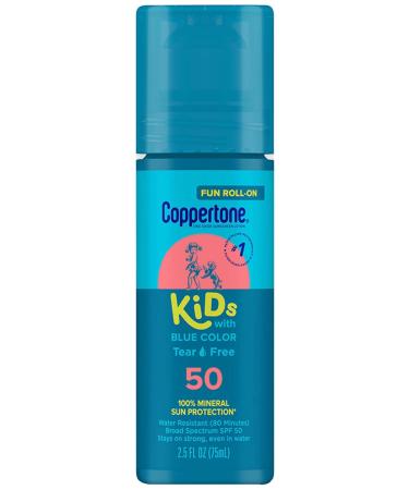 Coppertone Kids SPF50 Blue Tinted Roll-On Sunscreen 75ML
