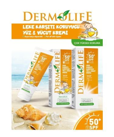 Dermolife Anti-Spot Face and Body Sun Cream 50 Spf Water Resistant Panthenol Vitamin E 100.ml - Buy Online on GoSupps.com