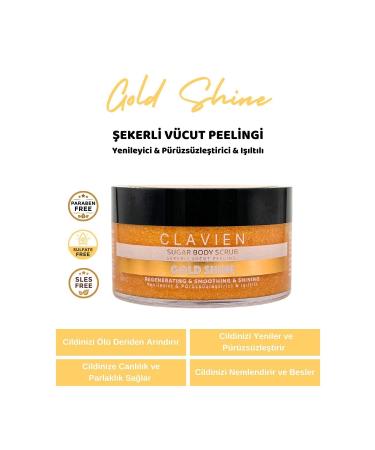 Clavien Gold Shine Sugar Body Scrub