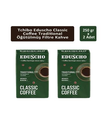 Tchibo Eduscho Classic Coffee Traditional Ground Filter Coffee 250 gr x 2 Pieces