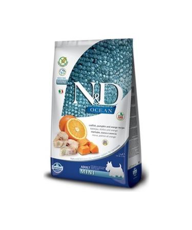 N & D Ocean Grain-Free Cod & Pumpkin & Orange Mini Breed Adult Dog Dry Food 7 Kg