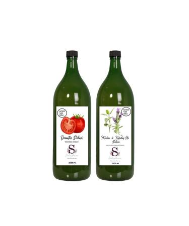 Suheylaana Natural Tomato Vinegar 2000 Ml - Natural Melissa & Black Pepper Vinegar 2000 Ml
