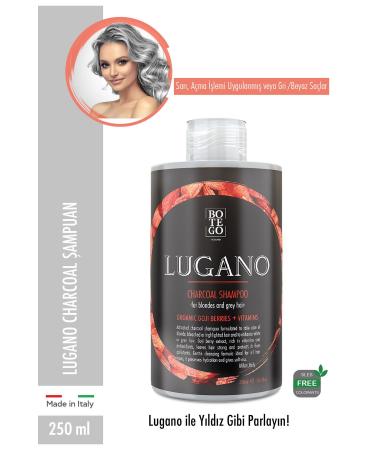 botegohair Lugano Charcoal Shampoo 250 ml Ultra Shine Blonde Grey Hair