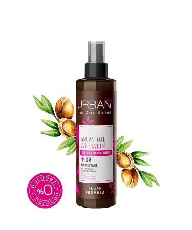 Urban Care Argan Oil Liquid Hair Care Cream for Easily Broken and Damaged Hair - vegan - 200 ml - Buy Online on GoSupps.com