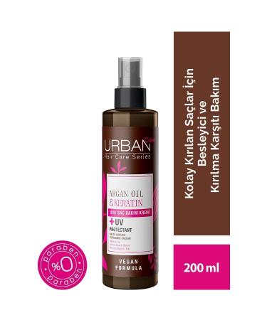 Urban Care Argan Oil Liquid Hair Care Cream for Easily Broken and Damaged Hair - vegan - 200 ml