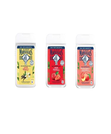 Le Petit Marseillais Shower gel 250 ml set of 3 Strawberry Vanilla Peach