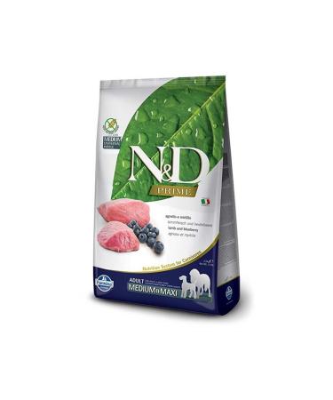 & D Prime Grain-Free Lamb and Blueberry Medium and Large Breed Adult Dog Dry Food 12 Kg