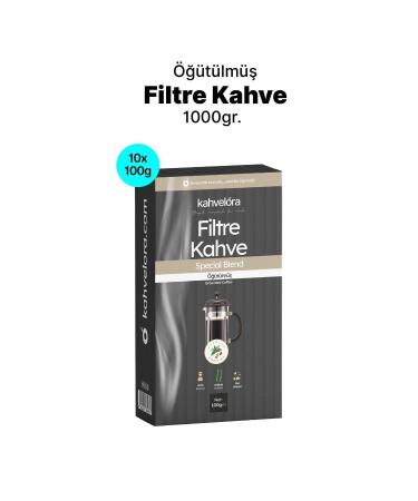 kahvelora 1000g Plain Filter Coffee - Quality Experts - Arabica Coffee 100g X 10 Pcs