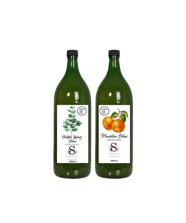 S heylaana Natural Eucalyptus Leaf Vinegar 2000 ml and Tangerine Vinegar 2000 ml