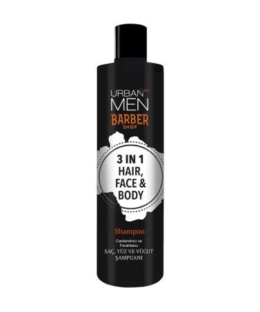 Urban Care Men's 3 in 1 Regenerating Hair Beard and Body Shampoo 350 ml