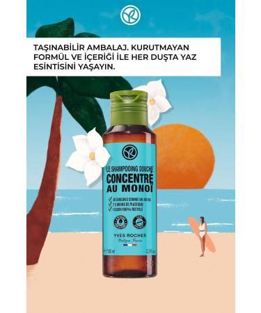 Yves Rocher Monoi Concentrated Hair and Body Shampoo-100ml - Buy Online on GoSupps.com