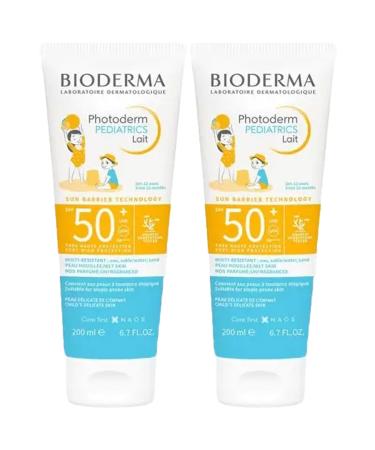Bioderma Photoderm Pediatrics Lait Baby Child SPF50+ Milk Form Sun Cream Spf50+ 200 ml 2-PIECE