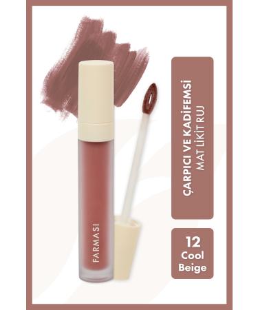 Farmasi Matte Liquid Lipstick 12 Cool Beige