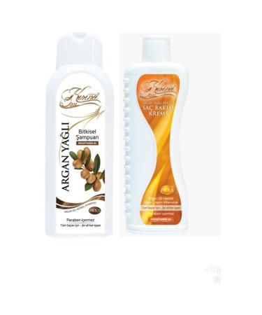 KIRINTI 2000 Argan Oil Herbal Shampoo 400 ml + Argan Oil Intensive Hair Care Cream 400 ml