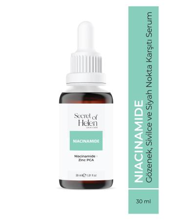 Secret of Helen Niacinamide Serum 30 ml | Blackhead Pimple Acne Anti-Spot | Zinc PCA Niacinamide