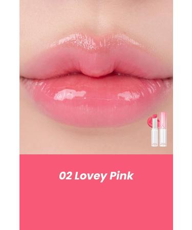 Romand Glasting Melting Balm Shiny Color Giving Lip Balm 02 Lovey Pink
