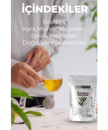 TEAMOOD Onka Farma Rooibos Herbal Tea - Rooibos Black Elderberry Herbal Tea - 50 gr - Buy Online on GoSupps.com