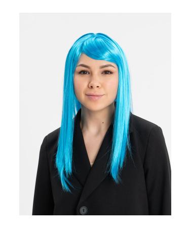 HBPAVM Light Blue Color Long Straight Party Wig