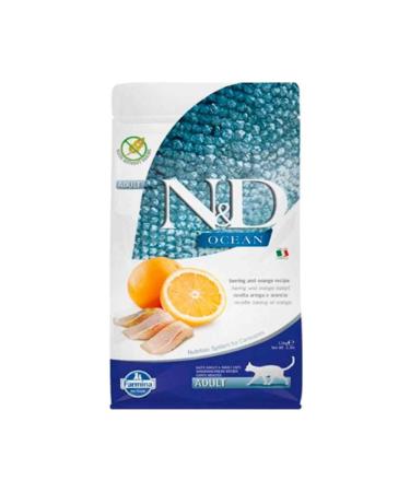 N & D Nd Grain Free Ocean Herring & Orange Adult Cat Food 1.5 Kg