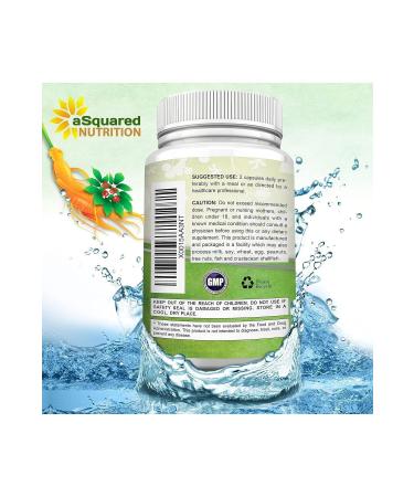 Asquared Nutrition Red Korean Panax Ginseng 1000 mg 180 Capsules - Buy Online on GoSupps.com