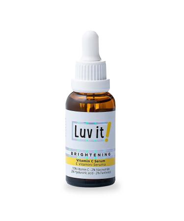 Luv it! Brightening Vitamin C Serum (vitamin C + Hyaluronic Acid + Panthenol + Niacinamide) 30 Ml - Buy Online on GoSupps.com